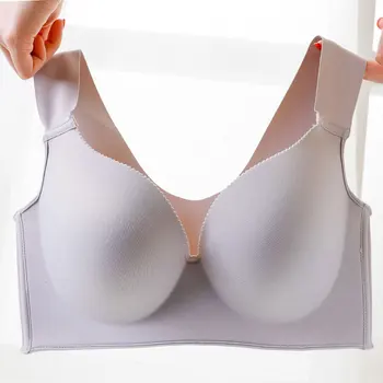 

One piece Seamless Bras For Women Sexy Push Up Lingerie Plus Size Wire free Large Big D E Cup Bra Wireless Bralette Underwear