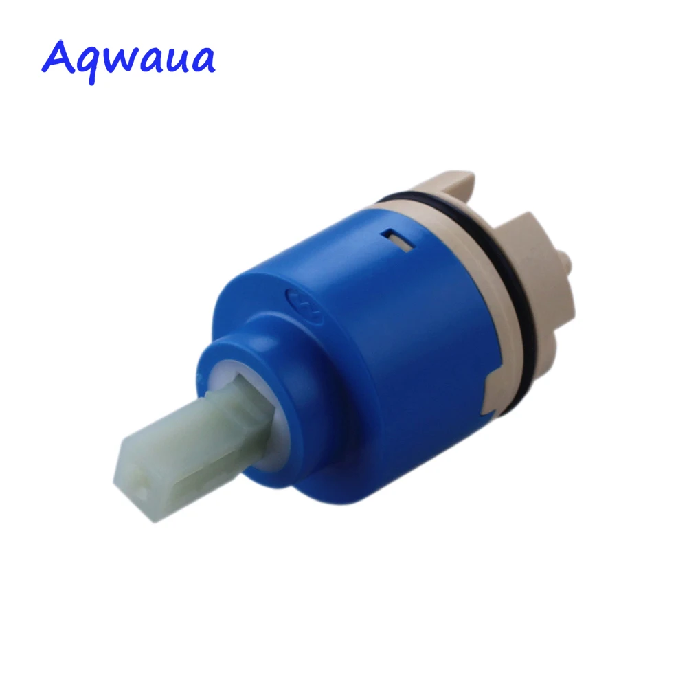 Aqwaua 40mm Ceramic Disc Faucet Cartridge with Distributor with Filter Faucet Valve Core Replacement Part Bathroom Accessories
