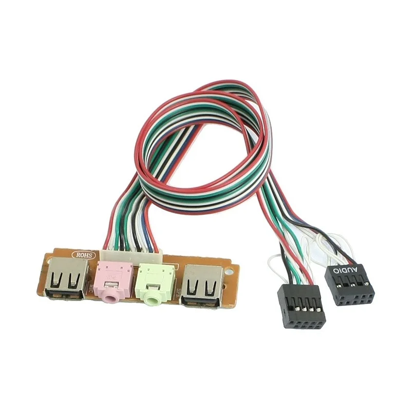ПК чехол для компьютера Передняя панель USB o порт микрофон кабель наушников |