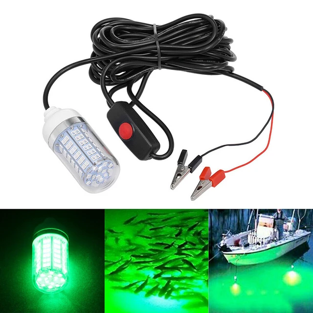 12V-24V Night Fishing Light 180 LED Underwater Boat Lamp attracts