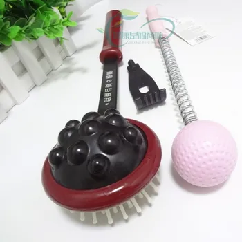 

Massage Hammer Hitting Hammer Pat Massager Neck Leg Massage Machine Fitness qiao bei chui Wood Silica Gel Meridian Hammer