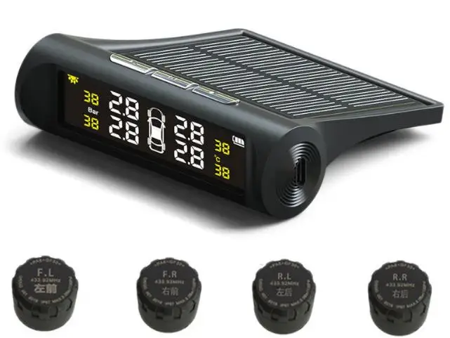 ڵ TPMS Ÿ̾ з ͸ ý,  ¾籤  LED ÷ 4  ܺ , 20 
