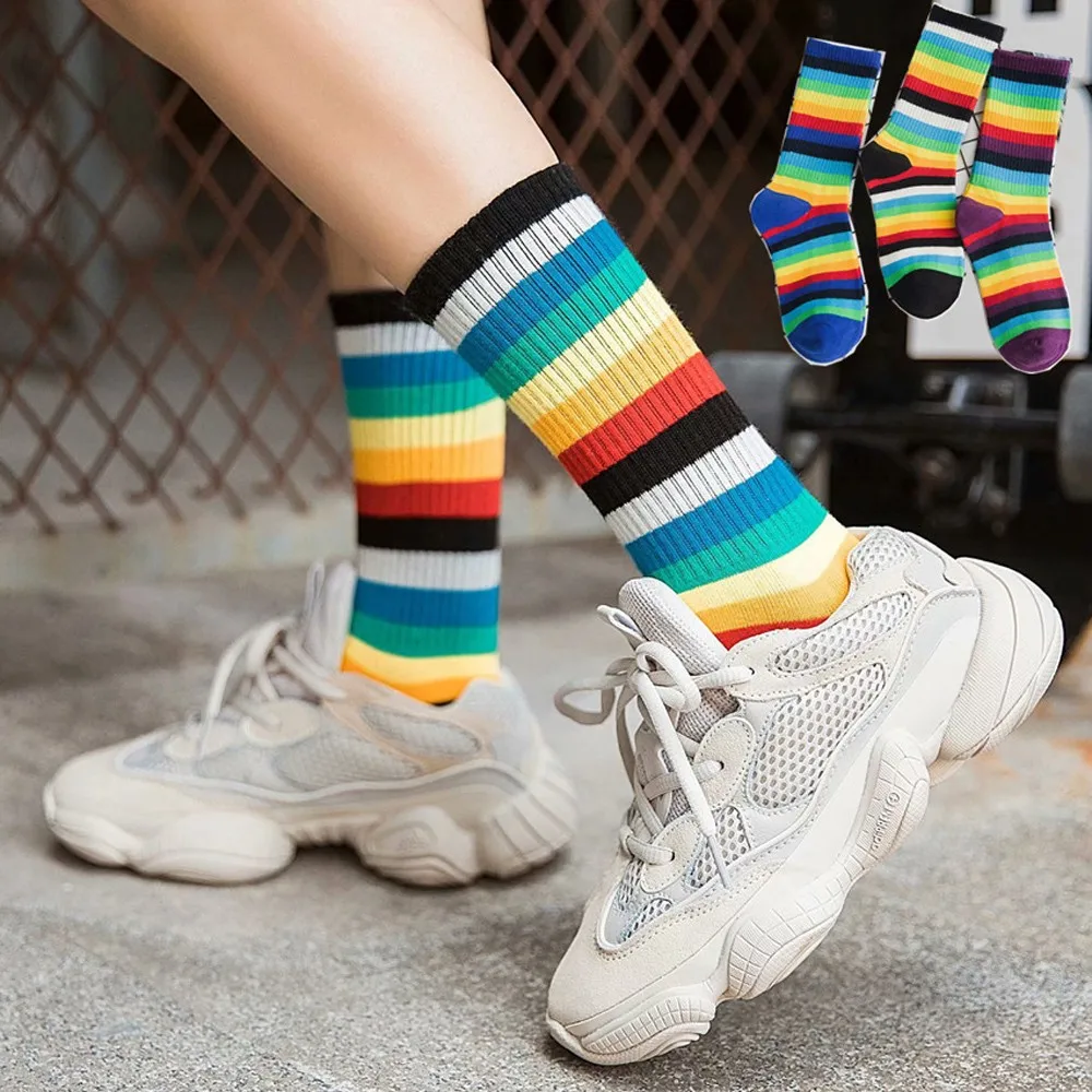 Jaycosin носки в полоску забавные носки теплые классные повседневные calcetines mujer забавные носки для женщин Теплые Носки для зимы