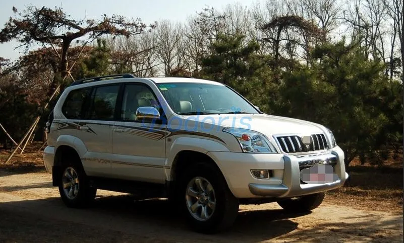 Для Toyota Land Cruiser Prado FJ120 крышка ручки двери и Чаша отделка вкладыша панели 2003-2009 хромированные аксессуары