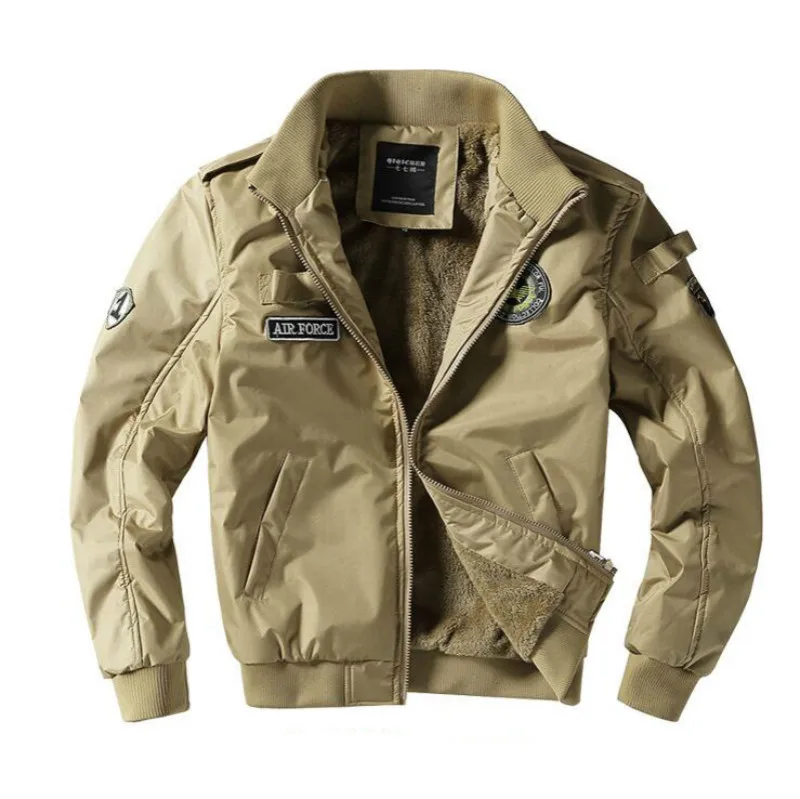 

Men Bomber Jackets Winter Jackets and Coats Thicker Warm Parkas Good Quality Men Army Green Air Force Jackets Winter Coats