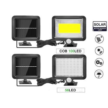 

LEDs Solar Powered Lights Wireless Motion Sensor lamp Security Outdoor Waterproof Wall Spotlights Garden Street Path light split