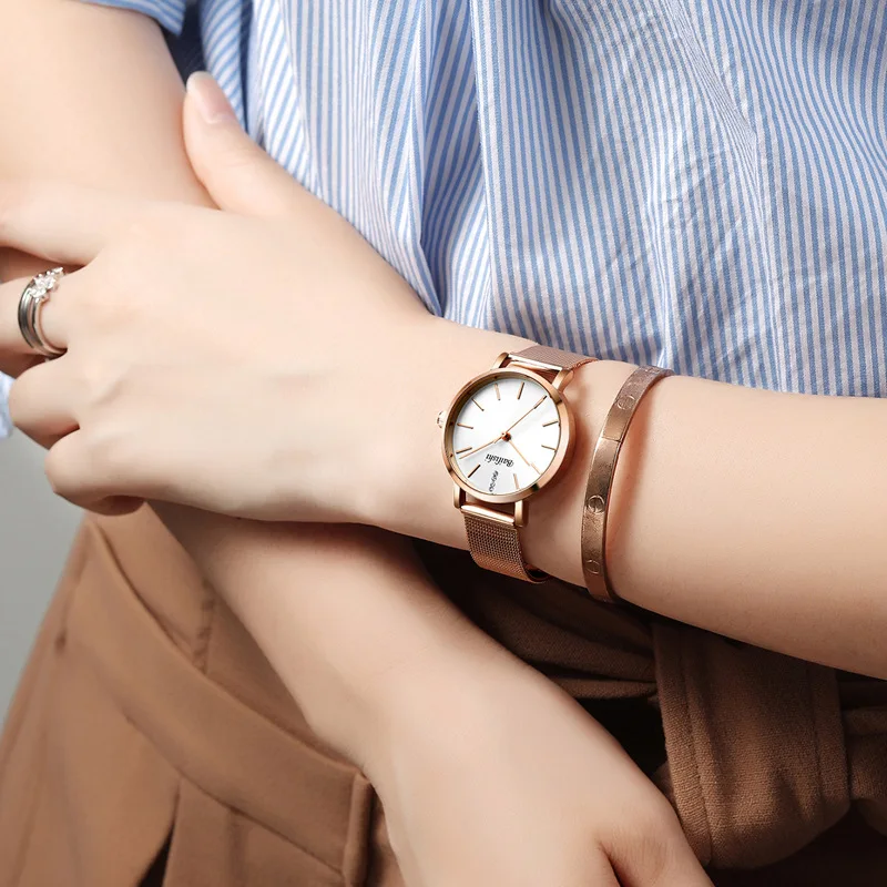 

Watch Simple Switzerland Brand Watch New Style Fashion Mesh Belt Quartz Watch Diamond Set Ladies' Watch