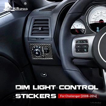 

AIRSPEED Carbon Fiber for Dodge Challenger 2008 2009 2010 2011 2012 2013 2014 Accessories Interior Headlight Switch Cover Trim