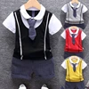 Promo Code Summer Cotton Baby Boy Clothing Sets Formal Infant 1 Year Birthday Party Clothes Suit T-shirt Pant Children's Cloth 4000498513489