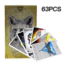 63 шт., серия карт Таро в виде животных, настольная игра на английском языке, вечерние карты Таро для использования, детские игрушки