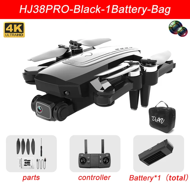 HJ38 Pro RC Drone With Camera 4K HD Aerial Photography Brushless Motor RC Helicopter GPS Positioning Quadcopter 5G WIFI FPV Dron