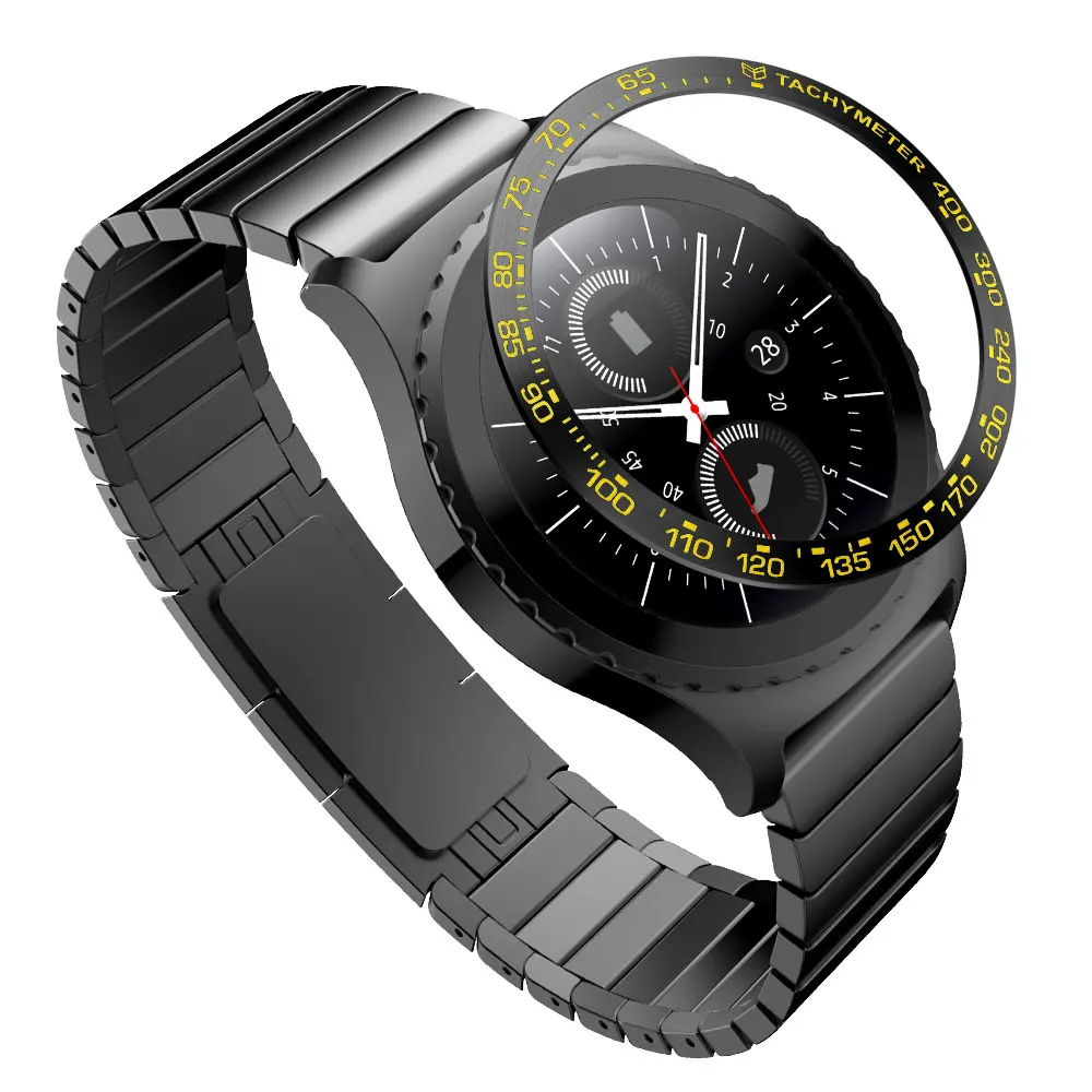 gear S2 Classic BYE Металлический ободок для samsung gear S2 Classic для samsung S2 SM-R720 Спортивная клеющаяся крышка ремешок аксессуары 46/42 - Цвет: gear S2 Classic BYE