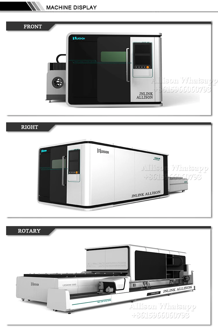 fiber laser cutting machine with exchange table and protect cover for plate and pipe-2