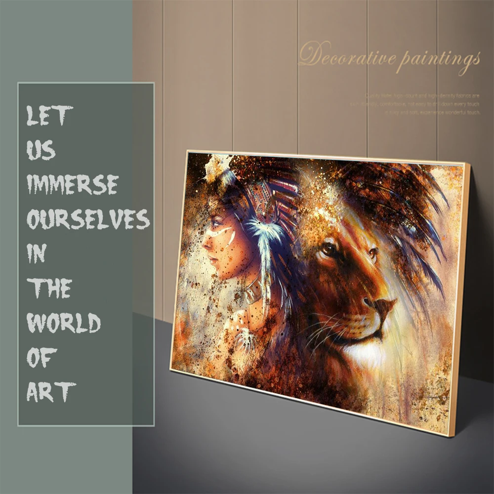 Full Square/Round Drill Diamond Painting Colors Lion 5D DIY Diamond Embroidery Animal Mosaic Picture Wall Art Decor Gift diamond painting diamond painting accessories