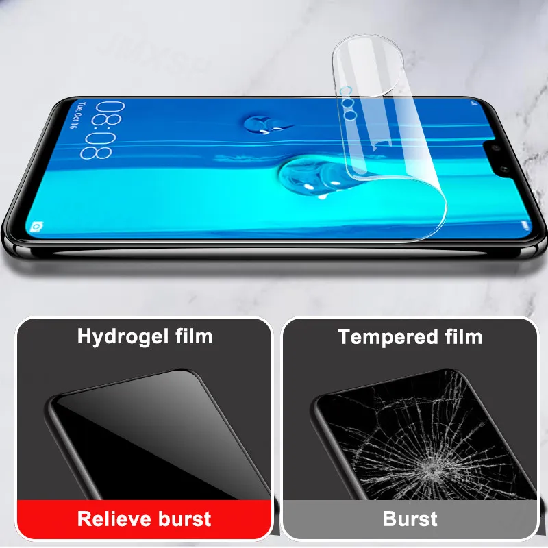 phone screen guard 2Pcs Hydrogel Film For Huawei Y7 Y6 Y5 Y9 Prime 2018 2019 Screen Protector For Huawei Y7 Y6 Y5 Pro 2019 Y9A Y8S Y8P Y7S Y6P Film glass cover mobile