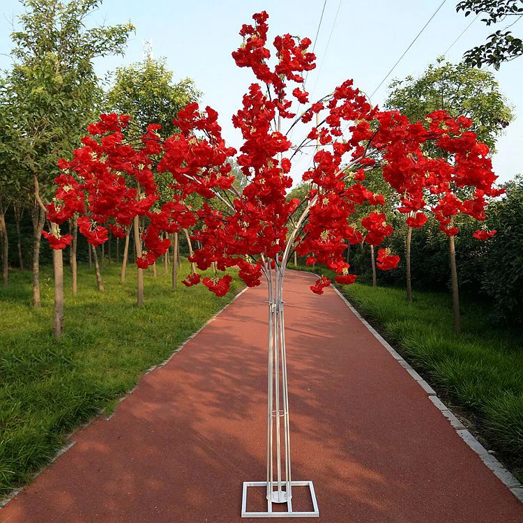 JAROWN Artificial Cherry blossom Flower Pink Cherry Tree Sakura Wedding Stand Iron Arch Frame Party Decoration Home Backdrop Wall Decor (17)