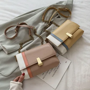

Hot Selling Handbags 2020 Popular New Fashion Chain Bag Contrast Ms. Small Package