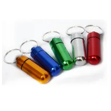 Портативный держатель для таблеток, водонепроницаемый мини алюминиевый брелок, медицинский ящик для выживания, контейнер для переноски лекарств для путешествий и пеших прогулок