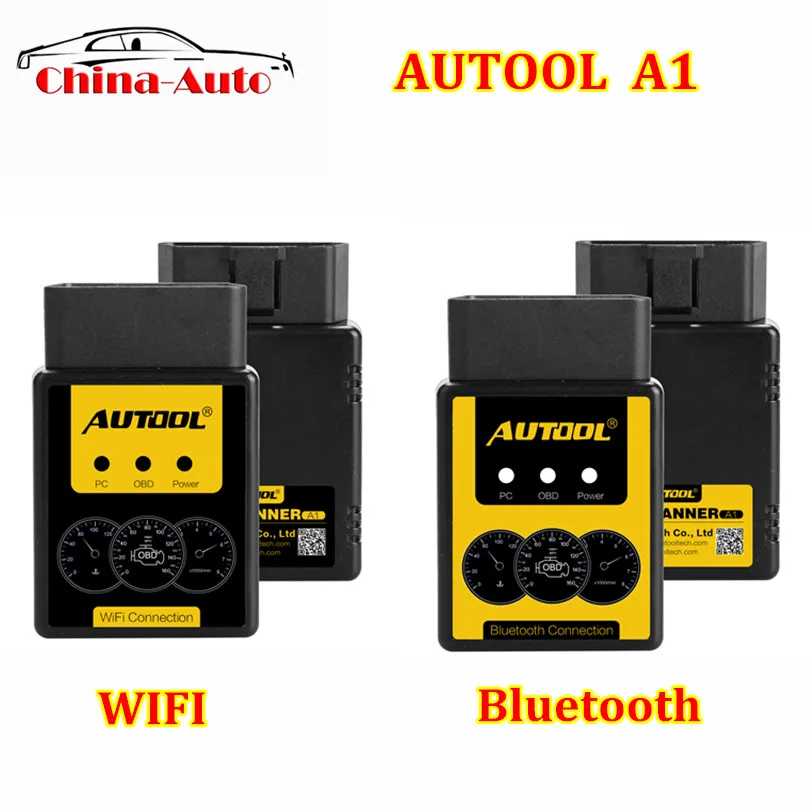 AUTOOL A1 OBD2 сканер V1.5 Autool A1 с Bluetooth/wifi поддерживает все протоколы OBDII лучше, чем ELM327 адаптеры для бортовой диагностики, версия II инструмент