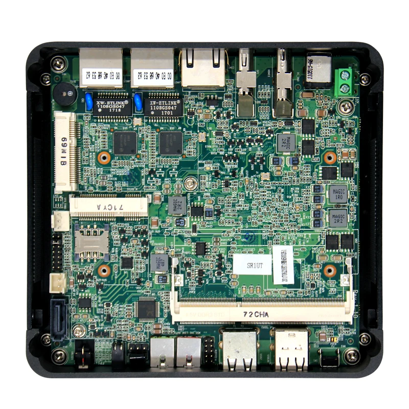 Pfsense Nano itx Baytrail J1900 Barebone мини-компьютер Ubuntu linux 4G DDR3 брандмауэр маршрутизатор x86 безвентиляторный маленький промышленный мини-ПК