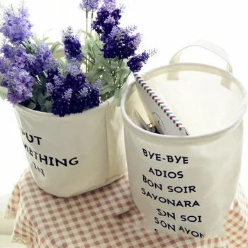 

Cloth Storage Box Cotton and Linen Square Storage Basket Fashion Home Blue Home Kitchen Bathroom Folding