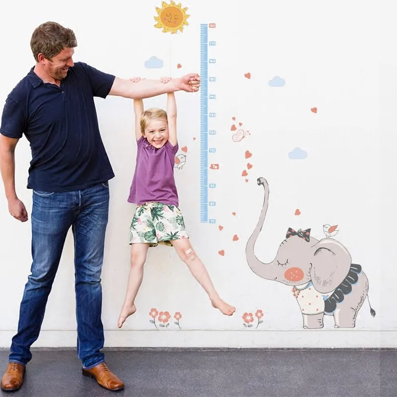 Monkey Climbing Height Stickers Children Measuring Height Wall Stickers Kindergarten Wallpaper CHILDREN'S Room Giraffe Cartoon W