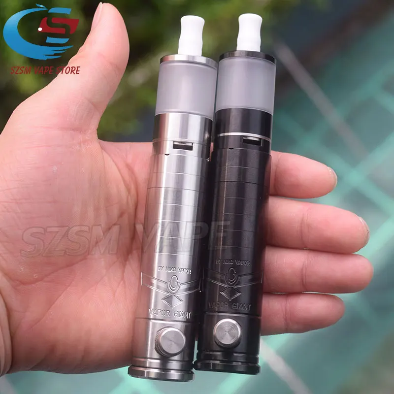 

Vapor Giant mod with dvarw mtl rta 5ml tank vape 23mm mechanical mod fit 18650/18350 battery vs atto mod e-cigarette kit