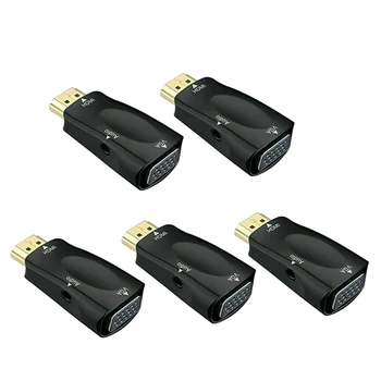 

HDMI to VGA Converter Gold-Plated with Connector 3.5mm o Cable for PC, Laptop, DVD, Desktop, HDMI Input Devices