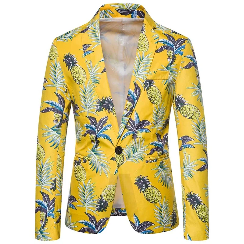 Folk-custom Leaves Men Blazer Harajuku Casual Slim Fit Jackets Men Party Wedding Banquet Blazer Fashion One Button Folk-custom Leaves Men Blazer Harajuku Casual Slim Fit Jackets Men Party Wedding Banquet Blazer Fashion One Button