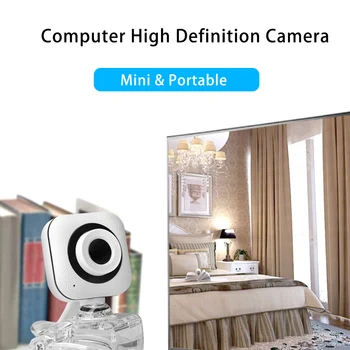 

High Definition Camera Home Office Desktop Computer Notebook Flexible Rotatable Clip with Built-in Microphone
