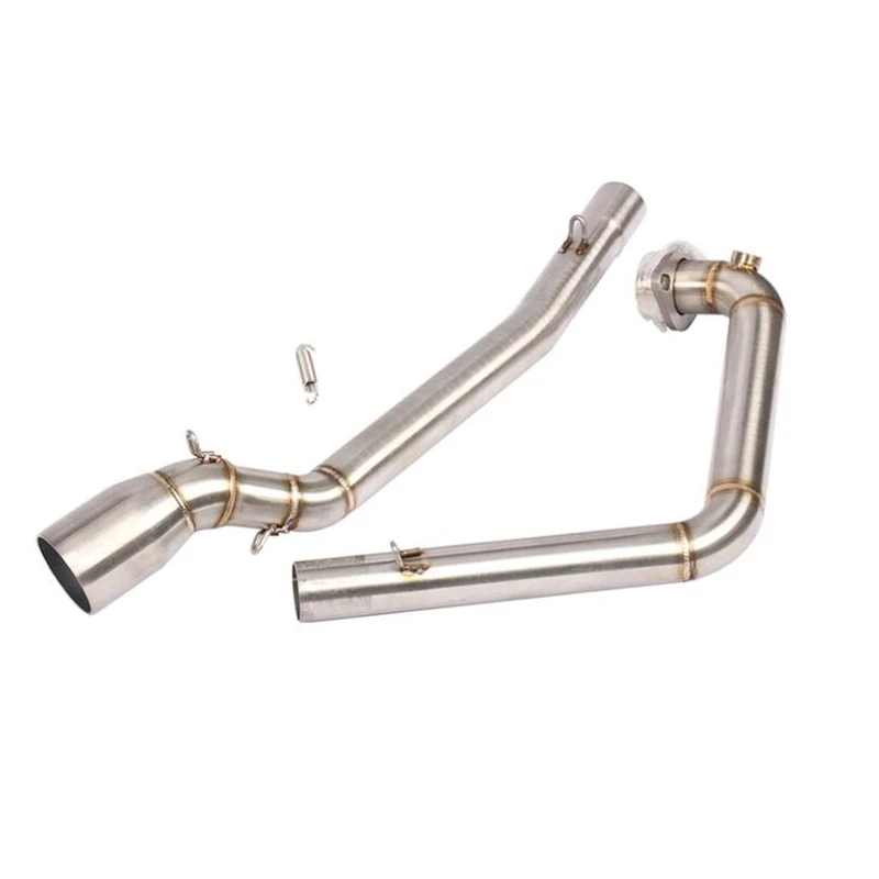 

Motorcycle Full Exhaust Middle Pipe Connection Link Pipe Round 51mm Muffler Slip On For suzuki GSX150 GSX150R