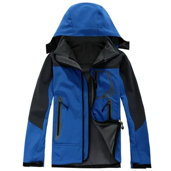 

2019 Outdoor Hiking men's winter jacket Fleece Thermal Trekking Softshell Waterproof Sportswear
