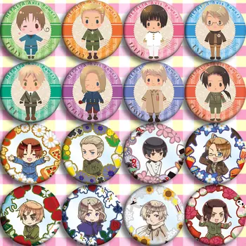 

Japan Anime Hetalia Axis powers F Cosplay Badge Cartoon Brooch Pins Collection Bags Badges For Backpacks Button gifts