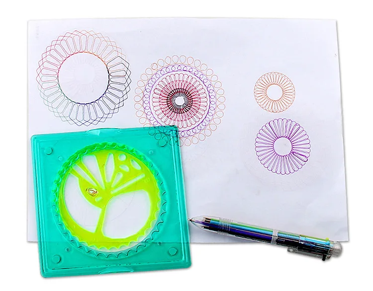 Spirograph игрушки для рисования, набор блокировочных шестеренок и колес, аксессуары для рисования, креативная развивающая игрушка для детей, художественная живопись