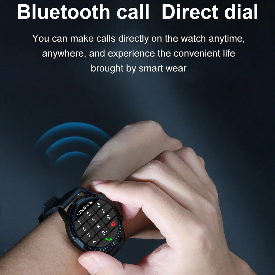 LIGE Bluetooth Phone Smart Watch Men Waterproof