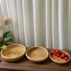 Beautiful Wicker Tray Wear Resistant Basket Handmade Not Easily Deformed Fruit Food Hand-Woven Rattan Tray 3