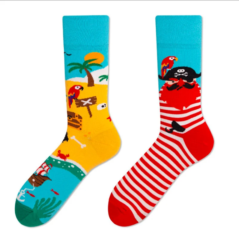 Забавные носки унисекс для осени и зимы, Цветные Носки с рисунком, носки в стиле хип-хоп для мужчин и женщин, AB, носки на год, рождественский подарок, цветные теплые носки для мужчин - Цвет: 15