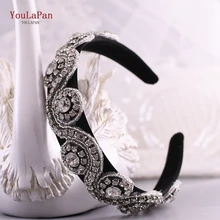 YouLaPan H10-FG, модные роскошные блестящие стразы, повязка на голову, свадебный камень, повязка на голову для женщин, аксессуары для волос, свадебные украшения для волос