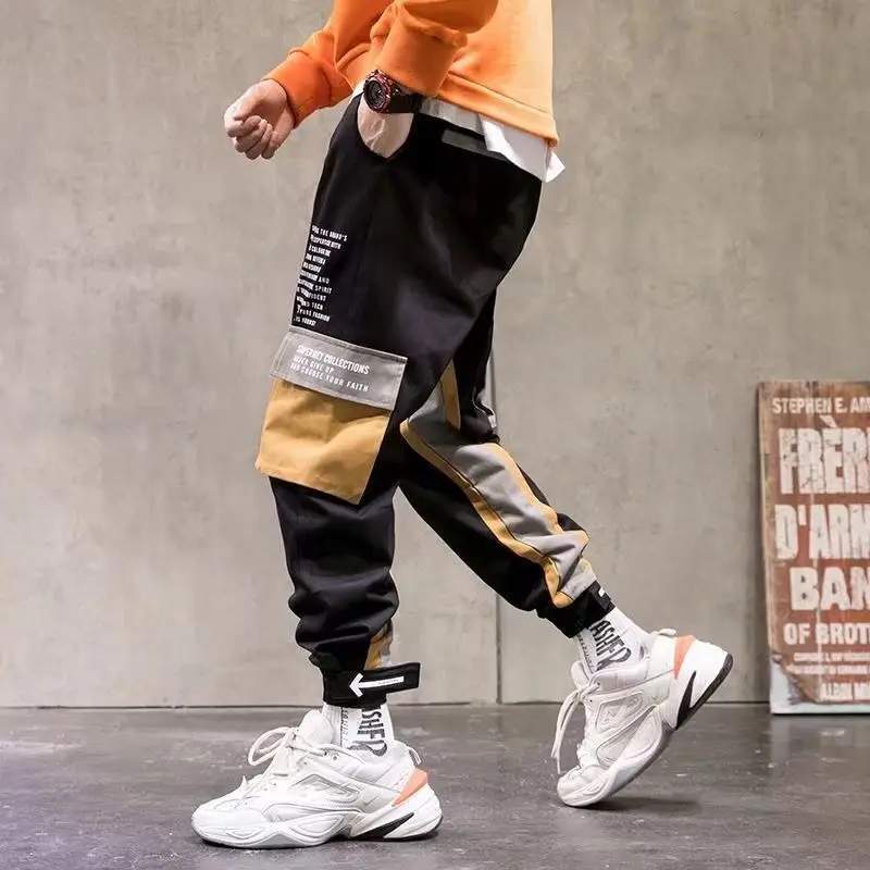 

New Multi Pockets Cargo Harem Jogger Pants Men Hip Hop Fashion Casual Track Trousers Streetwear Harajuku Hipster Sweatpants