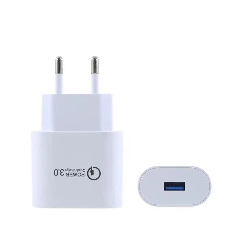 Быстрая зарядка 3,0 USB зарядное устройство 18 Вт QC3.0 QC быстрое зарядное устройство для iPhone samsung Xiaomi huawei настенное зарядное устройство для мобильного телефона - Тип штекера: Европейский Союз (ЕС)