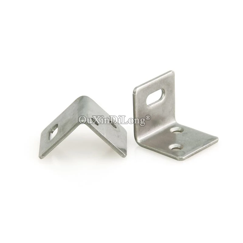 

Brand New 50PCS 304 Stainless Steel L Shape Furniture Corner Braces Right Angle Board Frame Support Brackets Furniture Connector