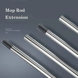 Mop Extension Rods For Bucket Mop Stainless Steel Rod Accessories Free Hand Telescopic Replacement Wet Dry Home Kitchen Cleaning