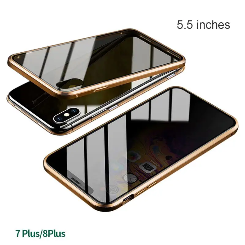 Anti-peeping Magnetic Tempered Glass Screen Protector Bumper for iPhone 7/8 Plus X/XS/XR/XS Max for iPhone 11/11Pro/11 Pro Max