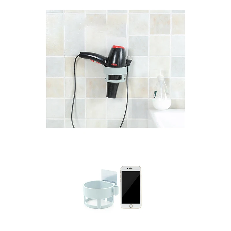 T Bathroom Hair Dryer Bathroom Shelf Toilet Free Punching Hair Dryer Rack Wall Storage Rack