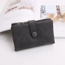 Горячая Корейская версия простой модный кошелек для монет матовый кошелек на молнии многофункциональный женский короткий кошелек для переноски