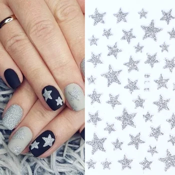 

3D Nail Little Starlet Stickers Glitter Shiny Decoration Decal DIY Transfer Adhesive Colorful Nail Tips Tattoo Manicuring
