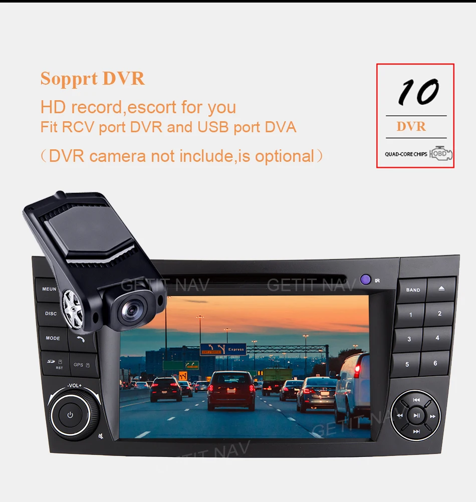 Top DSP IPS 4G 64G Android 9.0 2 din car DVD player For Mercedes Benz E-class W211 E200 E220 E300 E350 E240 E270 E280 CLS CLASS W219 11