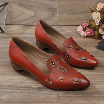 

Leather shoes women 2020 spring summer new leather fashion wild shallow mouth peas shoe women comfortable breathable women shoe