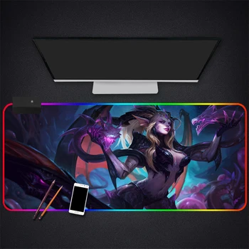 

Anime LOL League Of Legends Gaming RGB Large Mouse Pad Big Mouse Mat Computer Mousepad Led Backlight Mause Pad