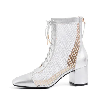 

2020 summer new mid-heel back zipper hollow hole fashion wild plus size female sandals